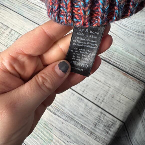 Rag & Bone Wool Alpaca Blend Sweater Dress XS Fair Isle Knit Long Sleeve - Picture 3 of 5